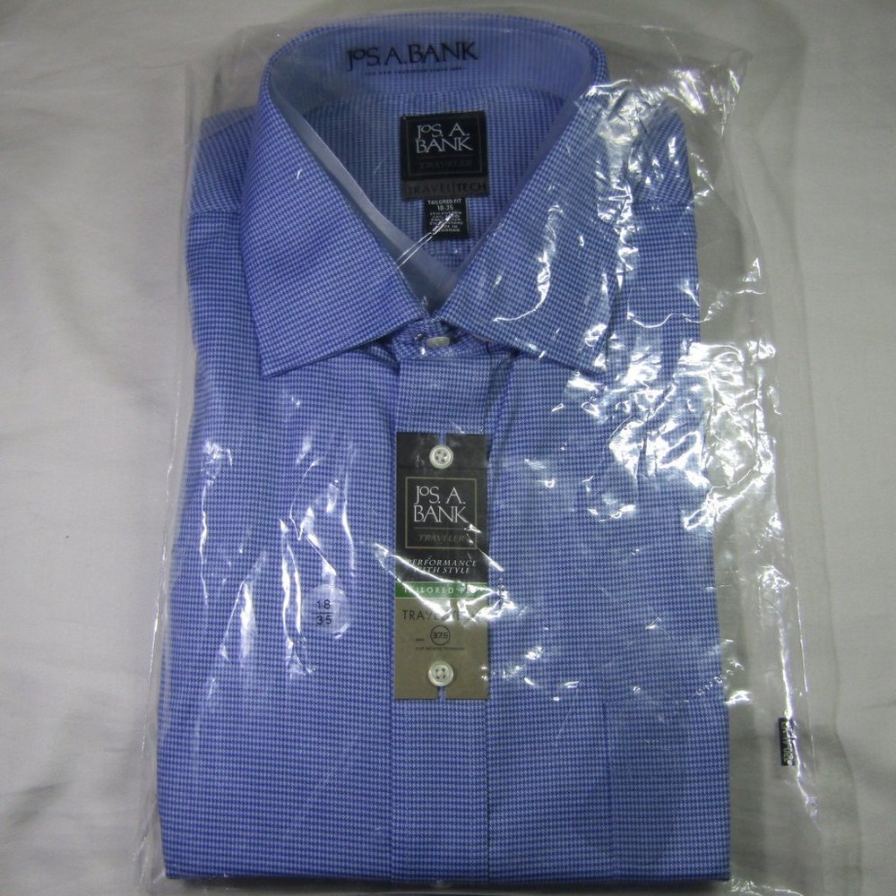 Blue - Jos. A. BANK Dress Shirt